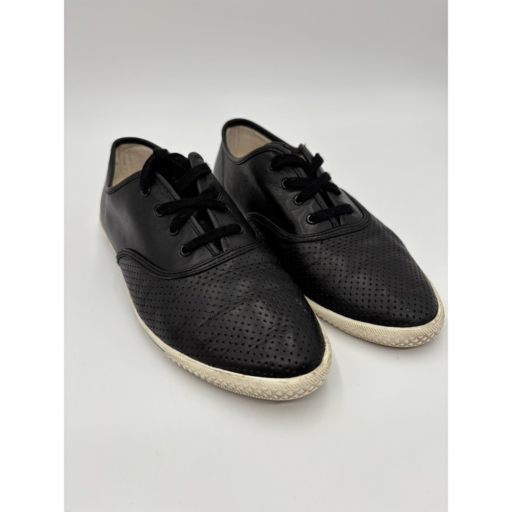 Marc by Marc Jacobs Black Leather Perforated Sneakers Standard Supply EU 38
